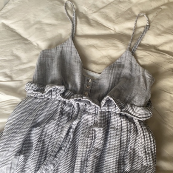 MARA HOFFMAN Gray Stripe Cotton Maxi Dress S - Picture 4 of 4